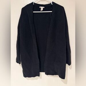 H&M Open-Front Cardigan Cotton Blend Sweater size XS